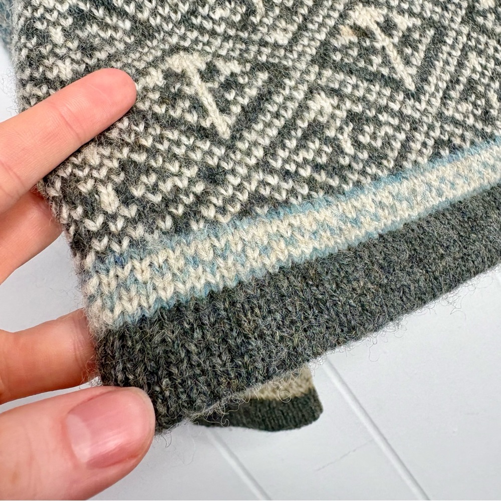 VINTAGE L.L Bean 100% Wool Cardigan Sweater Women’s Small Cottagecore Mixed Gray - Picture 9 of 11